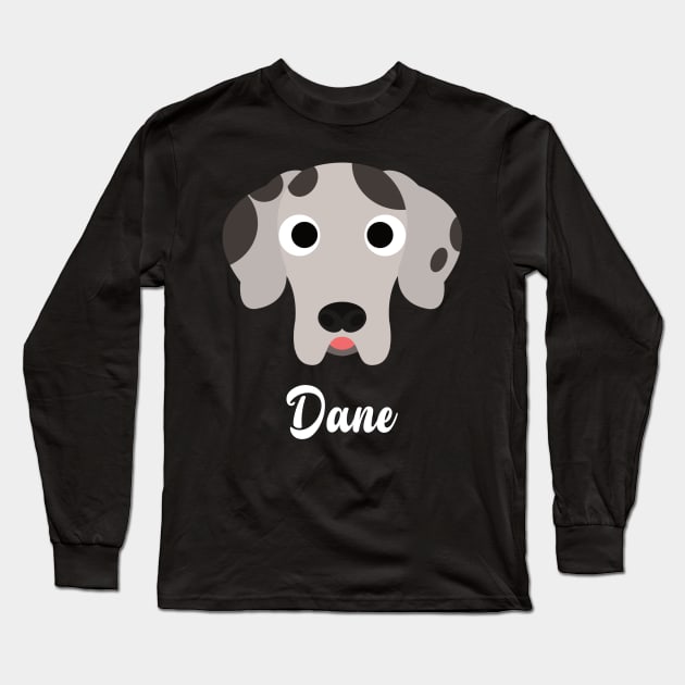 Dane - Great Dane Long Sleeve T-Shirt by DoggyStyles